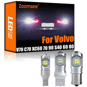 Zoomsee 2Pcs White Reverse LED For Volvo V70 V50 V60 XC60 70 90 C30 C70 S40 S60 S70 S80 Canbus Exterior Backup Tail Bulb Light