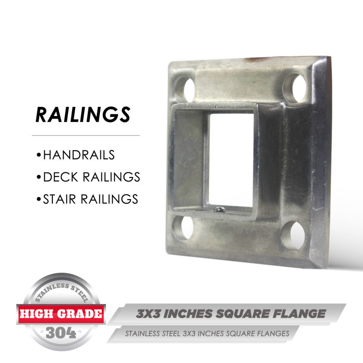 Stainless 304 Square Flange with Neck for Tubular Thick1-1/2