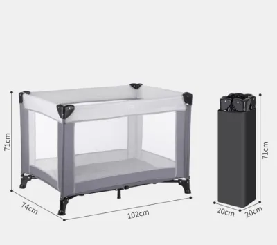 Portable Multifunctional Crib for Baby Foldable Baby Bed With Diaper Table Childrens Play Bed