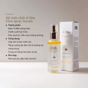 d’Alba First Spray Serum 100ML – Xịt Khoáng Nấm Truffle Trắng Cấp Ẩm Căng Bóng Da Giữ Nền Mịn