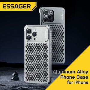 Essager iPhone 15 14 13 Pro Max Aluminum Phone Case Shockproof Cases For iPhone 15 14 13 Pro Max Cover Heavy Duty Rugged Anti-Fall Protective Hard Cover Extreme Heat Dissipation