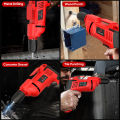 Mitsushi 28 Pcs. Angle Grinder And Electric Hand Drill Set 2 in 1 Professional Power Tools. 