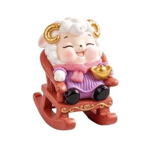 XUANY Mascot Laying Sheep Incense Censer Resin Funny Goat Year Incense Holders Home Decor Creative Sheep Incense Burners Bedroom