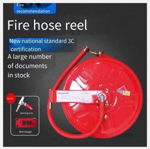 3C Certified Wall-Mounted Fire Hose Reel with Gun Head and Accessories