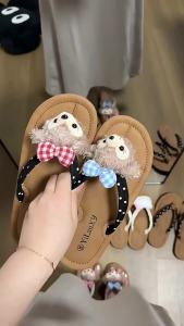 [Free Shipping] 2025 Summer New Cartoon Cute Flip-Flops for Women Versatile Soft Sole Beach Flat Casual Shoes