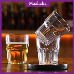 Mazhaha Acrylic Whiskey Cups Unbreakable Transparent Beer Cup Plastic Coffee Milk Breakfast Cup Spirit Glass Drinkware Juice Tea Cup