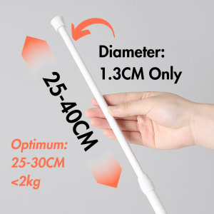 Telescopic Tension Rod Window Door Shower Curtain Adjustable Length Extendable Pole Closet Clothes Hanger Room Bathroom