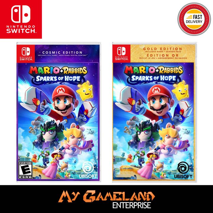 Nintendo Switch Mario + Rabbids Sparks of Hope Cosmic / Gold Edition ...