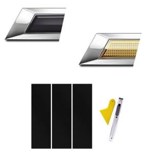 Compatible with Bowtie Logo Wrap Cut-Your-Own Emblem Overlay DIY Decals for Chevy 3PCS Matte Black