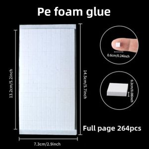NOBLELYN 264Pcs/Sheet High-adhesion Foam Double-sided Tape Polka Dot Universal Glue Point Durable 6mm Double-sided Adhesive Wedding Party Birthday Home Decorantion Supplies
