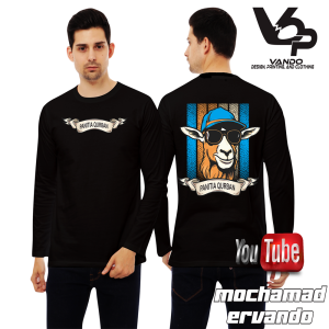 Baju Kaos Panitia Qurban Idul adha Lengan Panjang Hitam Cotton Combed 30s 10