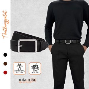 Thắt lưng nam bản nhỏ mặt chữ nhật dây nịt học sinh nam nữ đơn giản basic TL034 - Thắt Lưng Giá Tốt