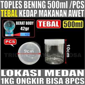 Toples Tebal Plastik Jar Silinder Bening Pet Pcs Tmpt Kue Kering Murah Medan