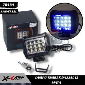 LAMPU TEMBAK 12 MATA CREE 36 WATT 12V 6000K CWL SOROT WATERPROOF ANGEL BIRU LED UNIVERSAL