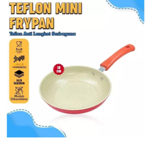 Panci Teflon Frypan Warna Ukuran 18cm Wajan Penggorengan Kecil Anti Lengket Fry Pan-FHLC