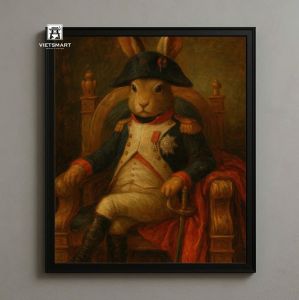 Tranh Nghệ thuật "Tướng Quân Thỏ" VIETSMART ART - Sơn dầu 60 x 70cm
