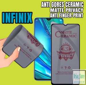 Pelindung Layar Premium INFINIX Series - Anti Gores Matte Black dengan Privacy 9H untuk HOKO 8/LITE HOKO 9/PLAY HOKO 10/PLAY/10S HOKO 11/11 PLAY HOKO 10T HOKO 11