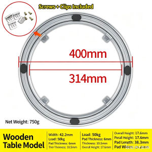 Bearing Meja Makan Aluminium Heavy Duty Putaran Lancar Untuk Meja Kaca Dan Kayu
