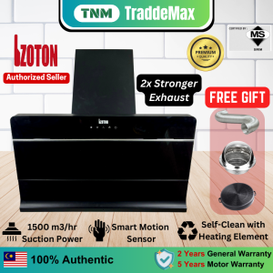 [OFFICIAL DEALER] Izoton Slanted Hood SH2088 (1500m3/h) Auto Clean Kitchen Cooker Cooktops Hood Masak Penyedut Asap 抽油烟机
