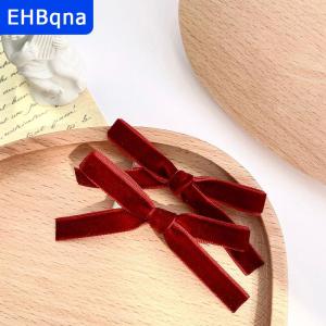 [COD] EHBqna SPORTS คลิปหนีบผมรูปโบว์ผ้ากำมะหยี่สไตล์เกาหลีสีทึบสไตล์วินเทจ2ชิ้นกิ๊บด้านข้างน่ารักกิ๊บหนีบผมสุดเท่สำหรับเด็กผู้หญิง