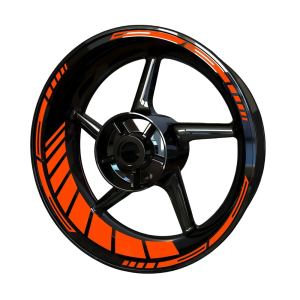 CRUSHES 2 Set Reflective Motorcycle Wheel Stickers PVC 21/18 in Wheel Modification Stickers Cool Wheel Rim Decals for YAMAHA Kawasaki Suzuki Etc