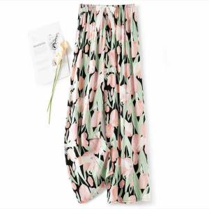 Cotton Square pants Pajama women`s thin Wide Leg Pants