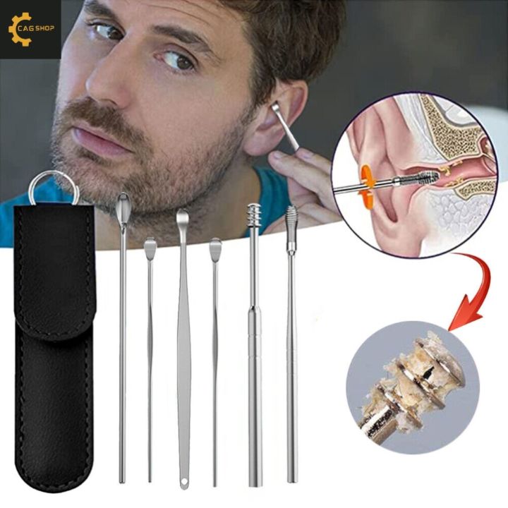 CAG Shop Ear Cleans 6Pcs Earwax Remover Curette Ear Cleaner Wax Removal ...