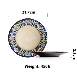 OMK American retro Ceramic dinner plate set Dessert dish