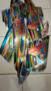 (COD) Les Striping sticker stiker variasi Yamaha Jupiter Z burhan hologram wanita berhijab terbaru