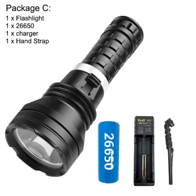 Asafee D856 Professional Diving Flashlight XHP70 LED Flashlight 2000LM Super Brightness Torch IPX8 Waterproof Level Dive Light Outdoor