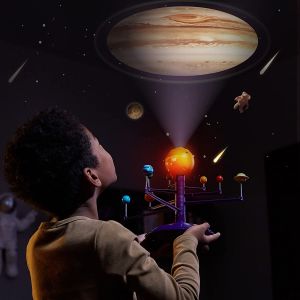 Science Can Solar System for Kids Talking Astronomy Solar System Model Kit Planetarium Projector with 8 Planets STEM Space Toys