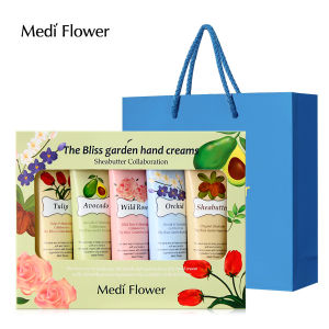 [MEDIFLOWER] The Bliss Garden Hand Cream Set [50gx5] Moisturizing Fragrant Shea butter Collaboration Beautiful Hands - Gift Set Best Korean Hand Care