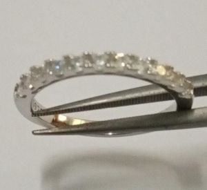 Ready Cincin Berlian Moisanit /zircon 2-3gram 9K Gold (White) plated Silver & Titanium Silver BEA26