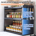 Lemari Dapur Minimalis Lemari Piring Dapur  Rak Oven Rak Microwave Rak Bumbu Dapur Stainless. 