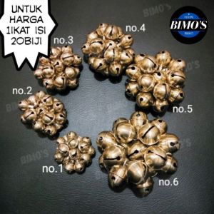 Krincing Jaranan Kerincing Klintingan Kuningan isi 20 Kalung Kucing Krincingan Kuningan