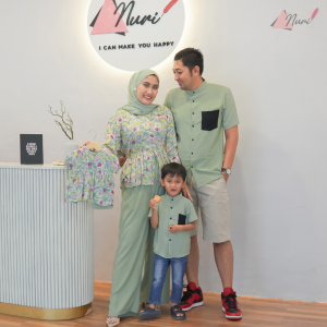 Atasan Blouse Wanita Couple Ibu Anak Ayah - Mareen Shirt Oneset Series By nuriariya.id