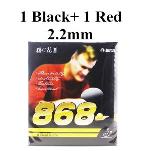 2PC ITTF Approved KOKUTAKU 868 Table Tennis Rubber Pimples-in 2.2mm Thickness Elastic Ping Pong Rubber Sheet Soft Sponge Fine Control