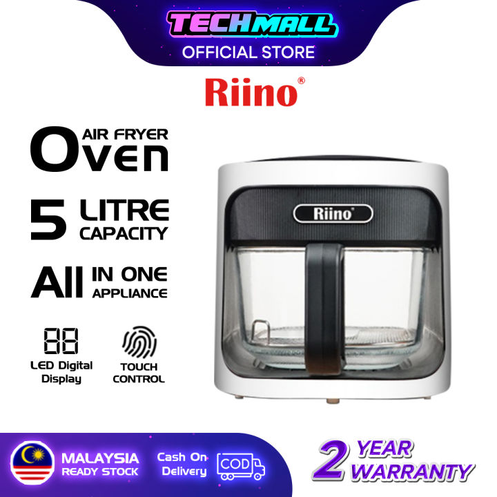 Riino GMAF01 Tough Glass AI Air Fryer Oven 5.0L Lazada