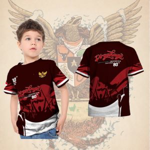 jersey pria kaos HUT RI 80  printing/sublime 3D terbaru 2025