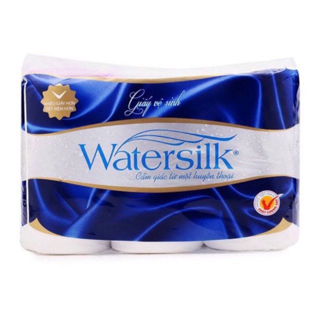 Giấy Vệ Sinh Watersilk 12 Cuộn CÓ LÕI