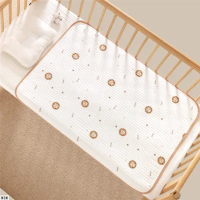 ♨♨◈Folding Waterproof Mat Infant Diaper Mat Pure Cotton Breathable Urine Mat Changing Covers Baby Bedding Changing Pad Baby◈✈