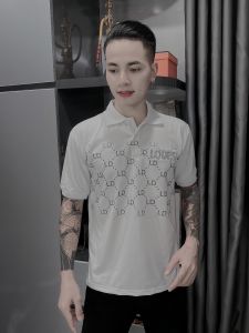 ÁO POLO nam nữ ngắn tay 2 màu trắng đen cơ bản vải cotton mát mẻ thoáng mát phối chữ LG lodes cực đẹp hàng mới mẫu mới Menswear TOP ÁO