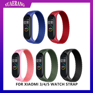 VUAERANG 2022 Braided Solo Loop Nylon Fabric Strap for Xiaomi MI Band 6 5 4 3 Strap Elastic Bracelet for MiBand 5 6 for Miband 3 4 Silicone Case Nylon Strap