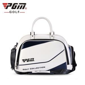 PGM Waterproof Golf Handbag Fashion Men Sport Clothing Bags Boston Bag with Shoe Compartment Soft Leather Design