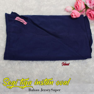 Hijab segi tiga oval instan jersey premium