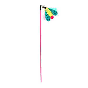 3 in 1 Cat Laser Teaser Toy Stick Wand Retractable Feather String Long Toys Soft Sound Chasing Excercise Mainan Kucing
