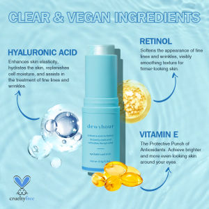 【24H SHIPPING】dewyhour Eye Balm Cool Stick Brighten Revitalize Under Eye 8.5g Korean Anti-Wrinkle Puffiness Remover Dark Circle Eye Care Balm for Students Women Sensitive Eyes Oily Skin