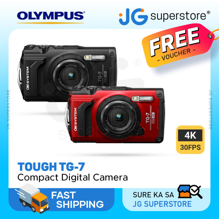 Olympus Tough TG-7 OM SYSTEM 50ft Waterproof Digital Camera with 4x ...