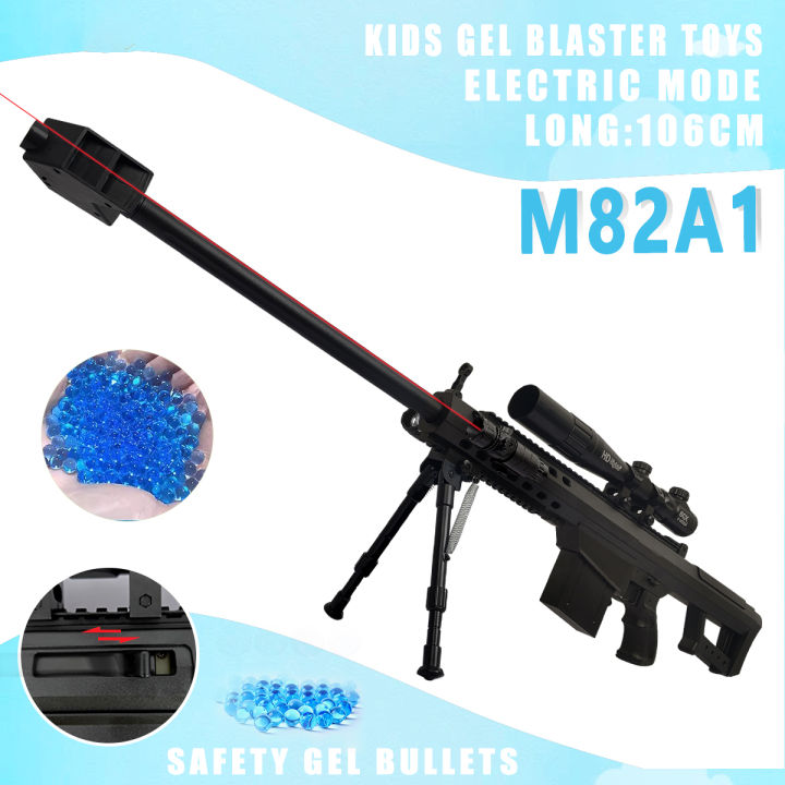 Barrett Sniper Gel Bluster Toy Gun for Adults M82A1 Automatic gelly ...