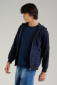 Mc jeans เสื้อกันหนาว ฮู้ดดี้ Unisex แขนยาว สีกรม MJHZ209. 
